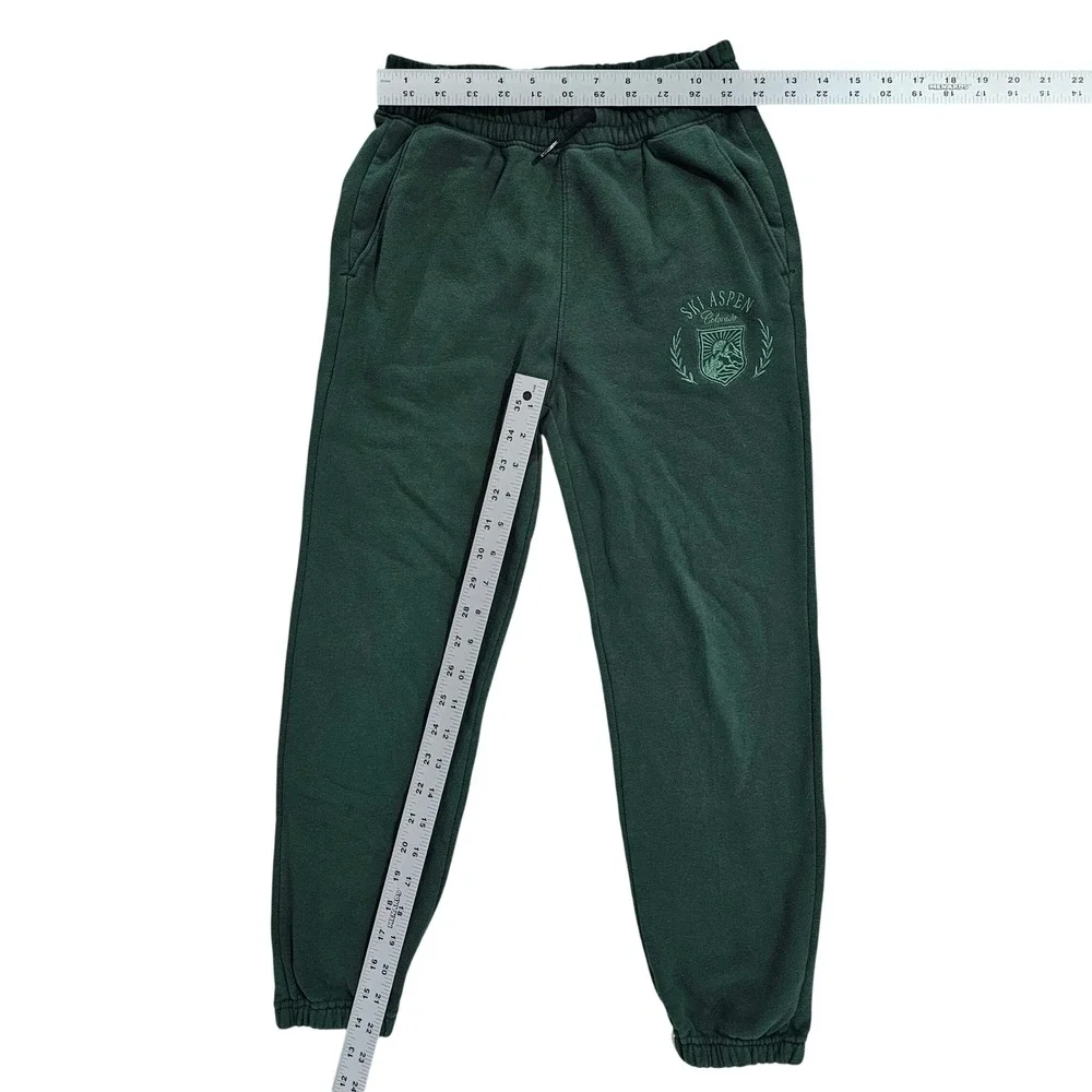 Abercrombie Kids 9/10 Green Ski Aspen Colorado Fleece Jogger Sweatpants